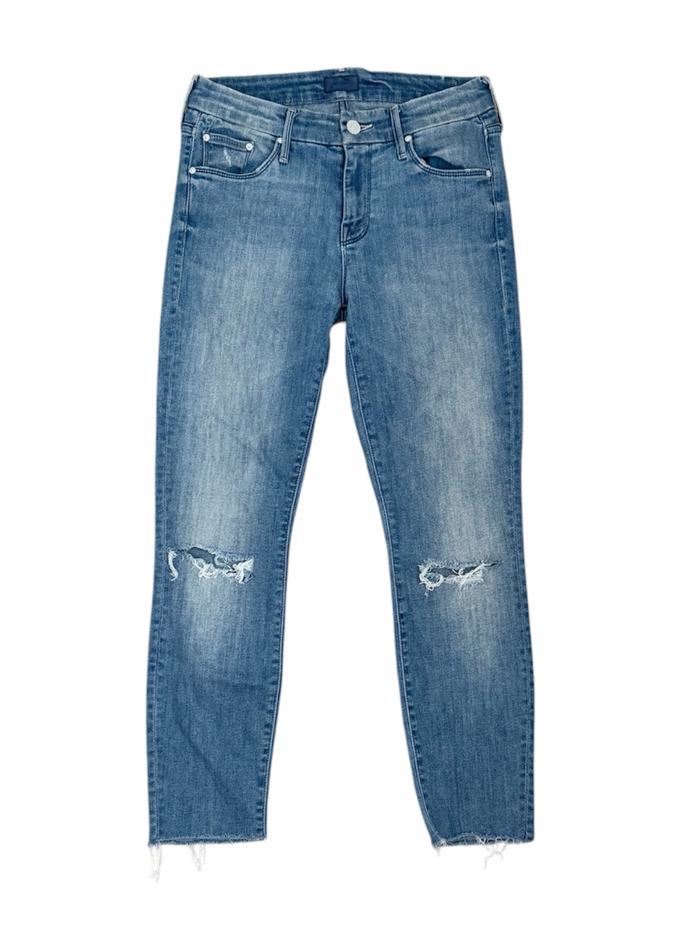 MOTHER looker ankle fray jeans